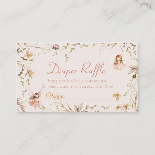 妖精キノココテージボホベイビーシャワーラッフル エンクロージャーカード (正面)