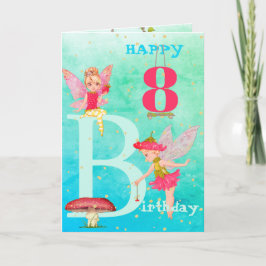 妖精キノコファンタジーかわいい青い金ゴールドエージカード カード