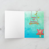 妖精キノコファンタジーかわいい青い金ゴールドエージカード カード (内部)