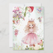 妖精キノコ童話マジカル誕生日ピンク 招待状 (裏面)