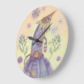 妖精キャラクター ラージ壁時計 (傾斜)