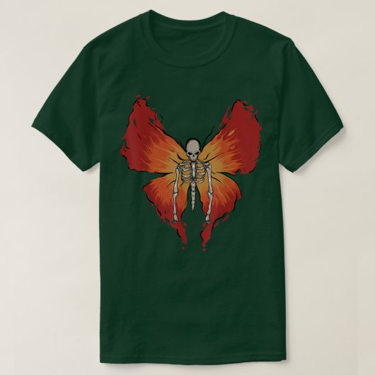 妖精グランジ美蝶スケルトンアート Tシャツ (デザイン正面)