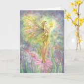 妖精グリーティングカードゴールデンスター カード (黄色い花)