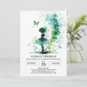 妖精コアプリンセス誕生日お祝い 招待状 (スタンド正面)