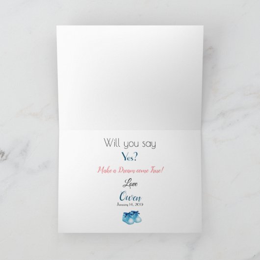 妖精ゴッドマザー提案ベビーキャリッジとブース 招待状 (内部)