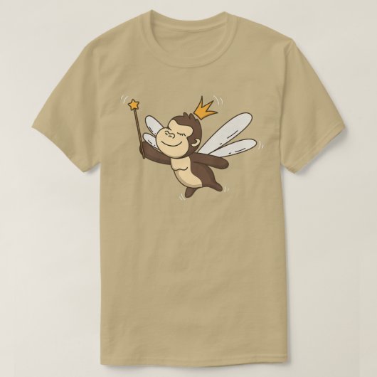 妖精ゴリラ野生動物神秘的な動物ゴリラFai Tシャツ (デザイン正面)