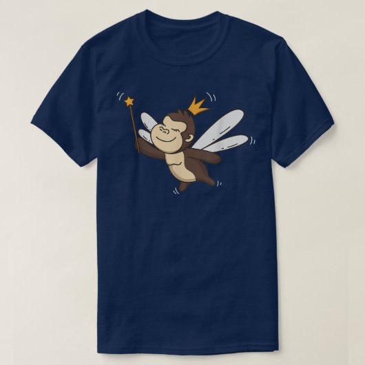 妖精ゴリラ野生動物神秘的な動物ゴリラFai Tシャツ (デザイン正面)