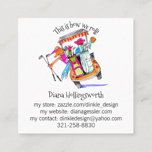 妖精ゴールドマザーの名刺 スクエア名刺 (裏面)