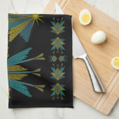 妖精スターブラックキッチンタオル キッチンタオル (四つ折り)