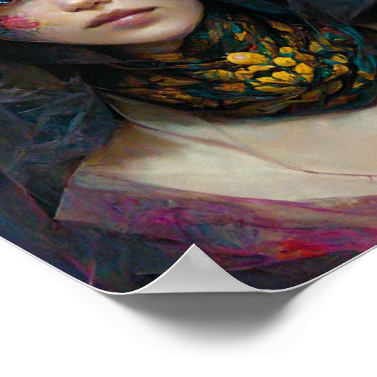 妖精ズガールインピンクファンタジーアートポスター ポスター (角)