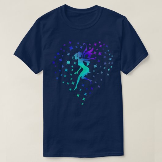 妖精ダストハートスターラブ妖精ヴィンテージ妖精ファ Tシャツ (デザイン正面)