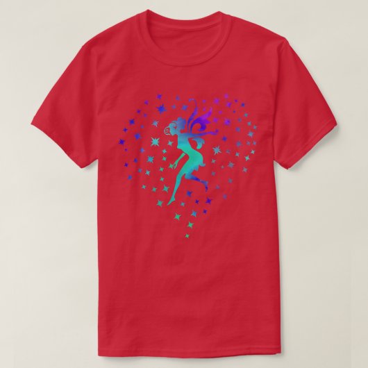 妖精ダストハートスターラブ妖精ヴィンテージ妖精ファ Tシャツ (デザイン正面)