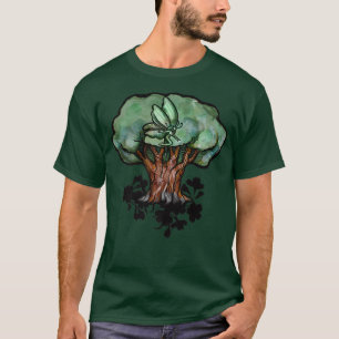 妖精ツリーアートグリーン自然愛好家の妖精d tシャツ