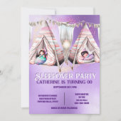 妖精テーマテペパープルシャインスリープバーの眠り 招待状 (正面)