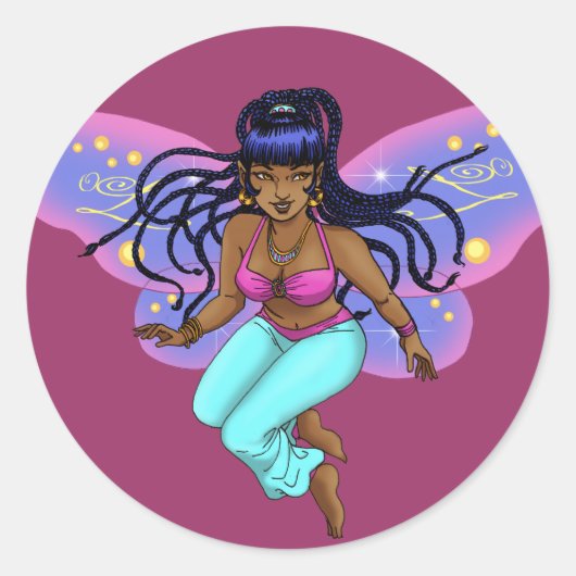 妖精トリキシーのステッカー ラウンドシール (正面)