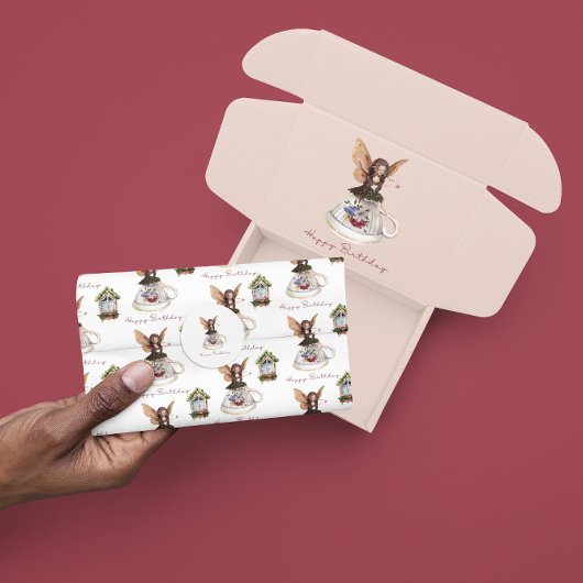 妖精ハッピーバースデーティッシュペーパー 薄葉紙