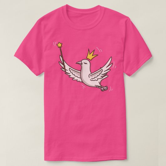 妖精ハト野生動物神秘的な鳥ハト妖精の恋人 Tシャツ (デザイン正面)