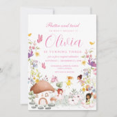 妖精バタフライガーデンピクシーガールズフラワー 招待状 (正面)