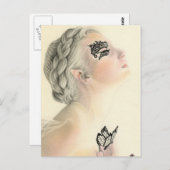 妖精バタフライハガキ ポストカード (正面/裏面)