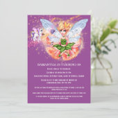 妖精バタフライプリンセスポニー魔法グリッター女の子 招待状 (スタンド正面)