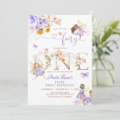 妖精バタフライマジカルワイルドフラワー1st誕生日 招待状 (スタンド正面)