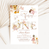 妖精バタフライマジカルワイルドフラワー1st誕生日 招待状