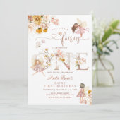 妖精バタフライマジカルワイルドフラワー1st誕生日 招待状 (スタンド正面)