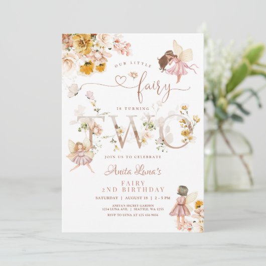 妖精バタフライマジカルワイルドフラワー2nd誕生日 招待状 (スタンド正面)
