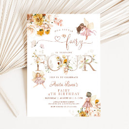 妖精バタフライマジカルワイルドフラワー4th誕生日 招待状