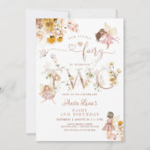 妖精バタフライ・マジカルワイルドフラワー2歳の誕生日 招待状 (正面)