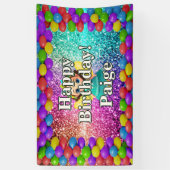 妖精パーソナライズされたキャラクター誕生日バナー 横断幕 (縦)