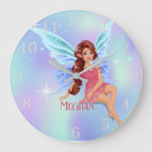 妖精パーソナライズされた ラージ壁時計 (正面)