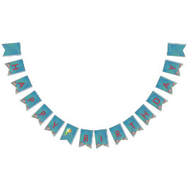 妖精パーティーバンティング国旗のバナー(ハッピーバースデー) バンティングフラッグ