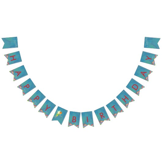 妖精パーティーバンティング国旗のバナー(ハッピーバースデー) バンティングフラッグ (全)