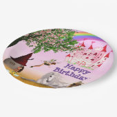 妖精パーティー紙プレート9 カラフル" ペーパープレート (アングル)