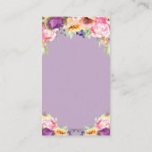 妖精パープルピンクフローラがベビーの本を持ってくる エンクロージャーカード (裏面)