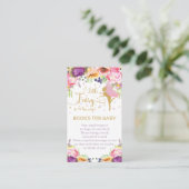 妖精パープルピンクフローラがベビーの本を持ってくる エンクロージャーカード (スタンド正面)