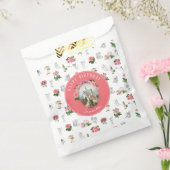 妖精ピンクのフローラキノコ妖精の城誕生日 フェイバーバッグ (封をした状態)