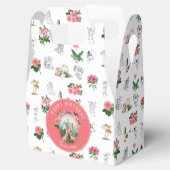 妖精ピンクのフローラキノコ妖精の城誕生日 フェイバーボックス (オープン)