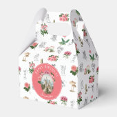 妖精ピンクのフローラキノコ妖精の城誕生日 フェイバーボックス (正面サイド)