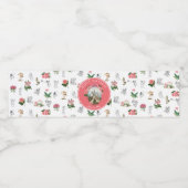 妖精ピンクのフローラキノコ妖精の城誕生日 ペットボトルラベル (シングルラベル)