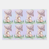 妖精ピンクパープルイエローラッピング紙 ラッピングペーパーシート (正面2)