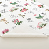 妖精ピンクフローラ&キノコ妖精パターン シェルパブランケット (3/4)