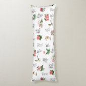 妖精ピンクフローラ&キノコ妖精パターン ボディピロー (裏面 (縦))