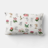 妖精ピンクフローラ&キノコ妖精パターン ランバークッション (裏面)