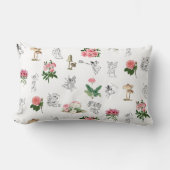 妖精ピンクフローラ&キノコ妖精パターン ランバークッション (正面)