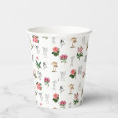 妖精ピンクフローラ&キノコ妖精パターン 紙コップ (右)