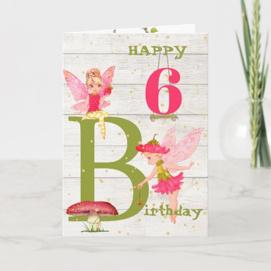 妖精ピンク素朴金ゴールドパーソナルエイジカード カード (正面)