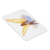 妖精ファンタジーブロンド女の子の雲の魔法の座って マグネット (右側)