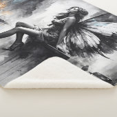 妖精ファンタジー雨の夜の通り夢の世界 シェルパブランケット (3/4)